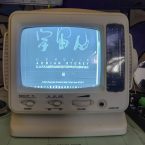 1980s 5" BW TV connected to a PC as 3rd monitor. Display port to HDMI cable into HDMI to composite video adapter, composite video adapter into old VCR, old VCR RF out into coaxial to 3.5mm mono jack adaptor. Mono jack to TV!!